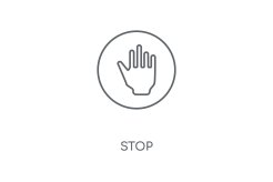 Main qui dit stop à une consommation insensée