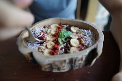 Bol d'avoine avec des fruits